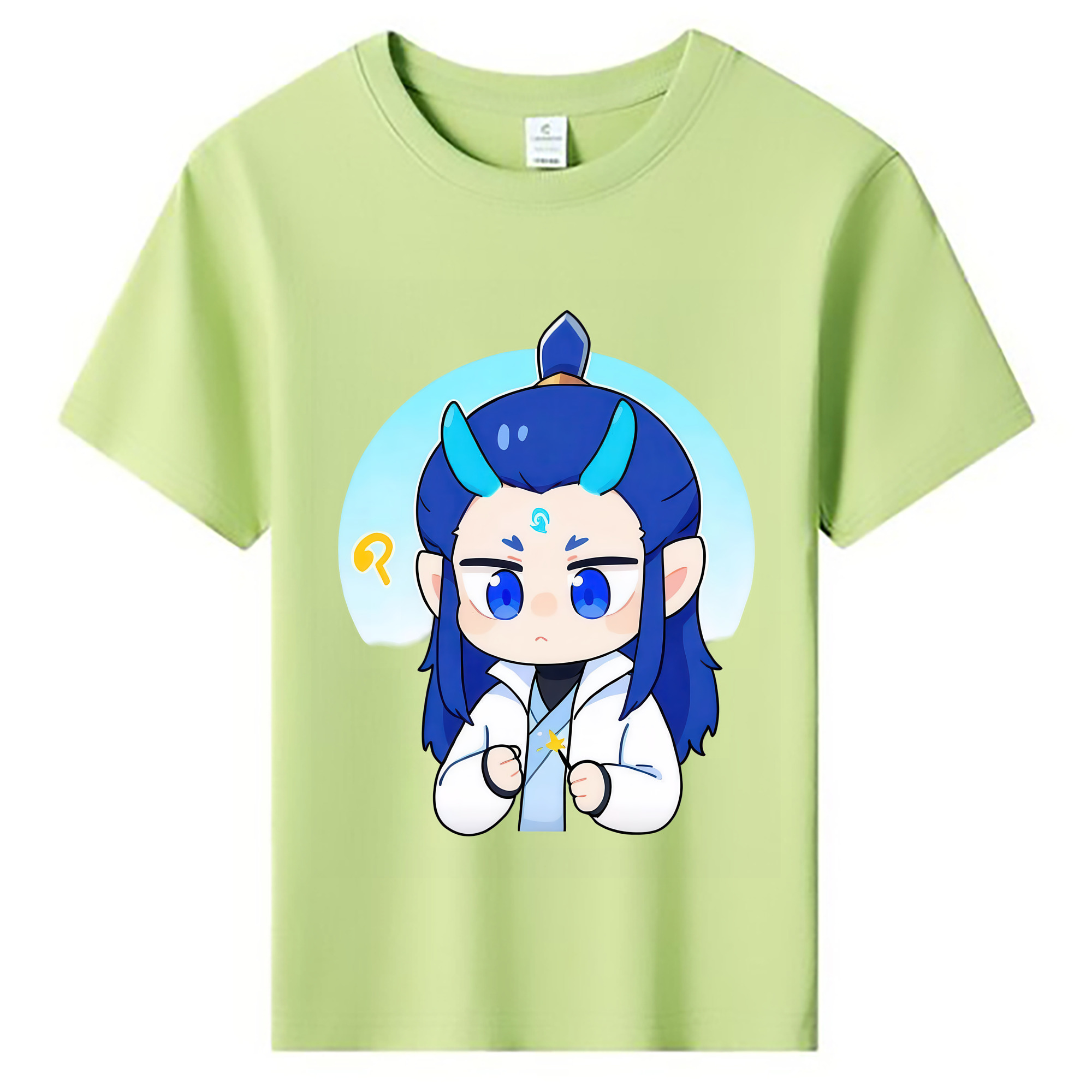 （画像用） Ne Zha 2 ナタ 魔童の大暴れ 綿100％キッズTシャツ（フロントプリント）